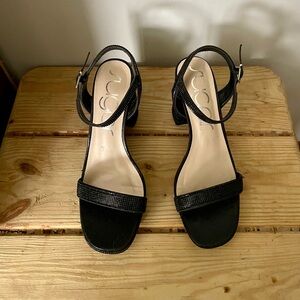 Sugar Black Strappy Heels